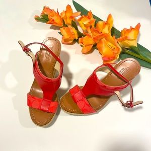 Red Iconic Size 7 Coach Wedges